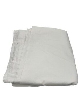 Lauren Ralph Lauren 100% Cotton White Flat Sheet Classic Designer Bedding
